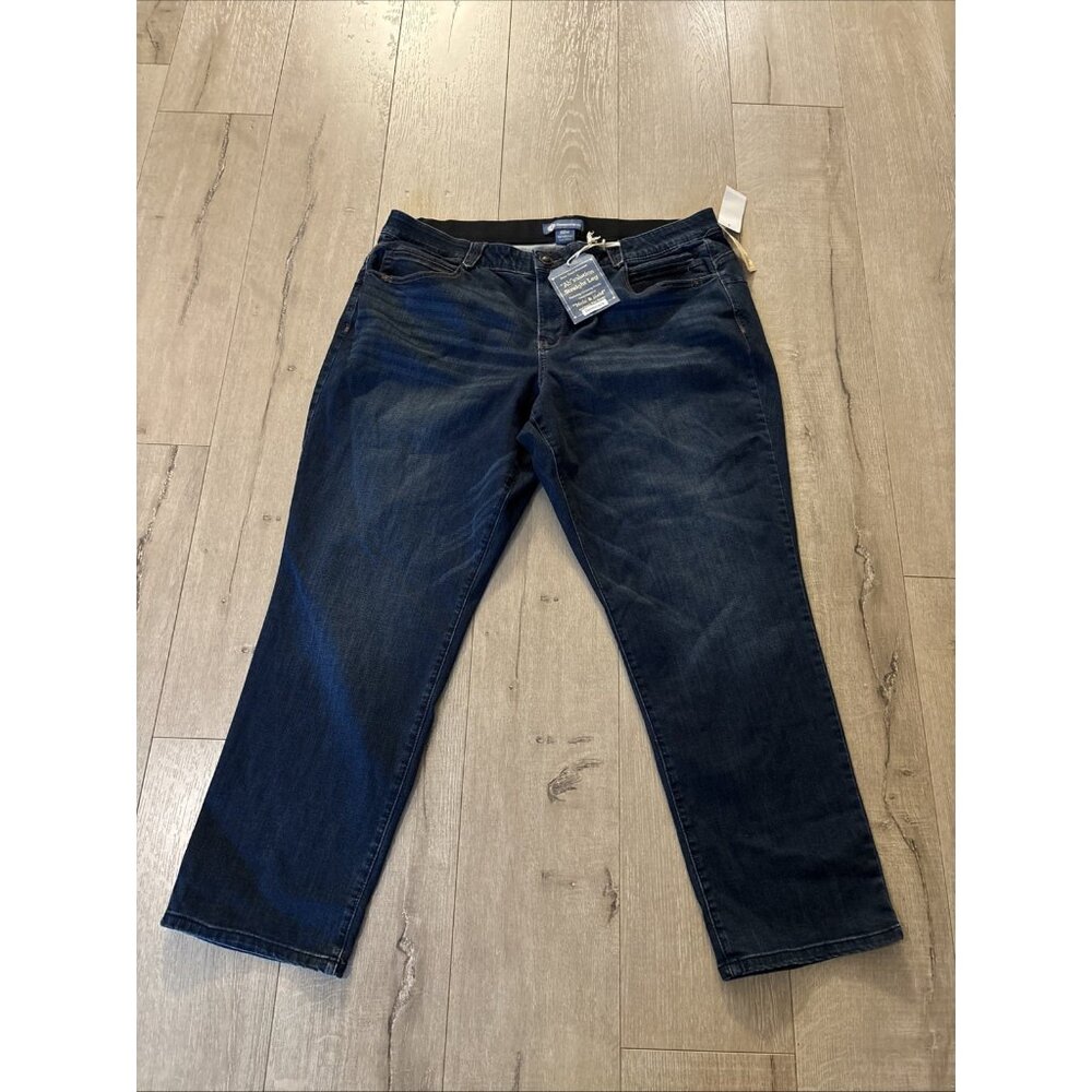 Democracy "Ab"solution Ab Technology Straight Leg Jeans Indigo Womens Sz 22W NWT